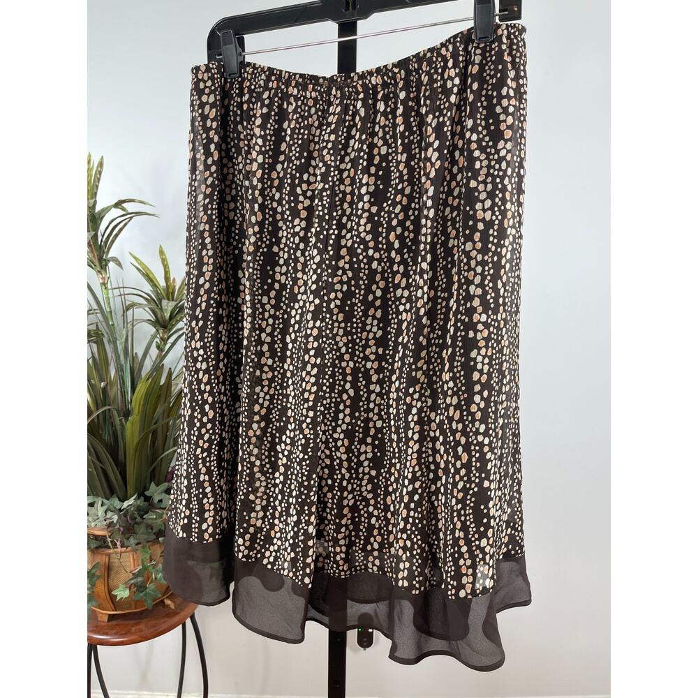 Women's Skirt Size 10 Black Bubble Print Boho Chic Romantic Grandmacore Academic - Picture 2 of 5
